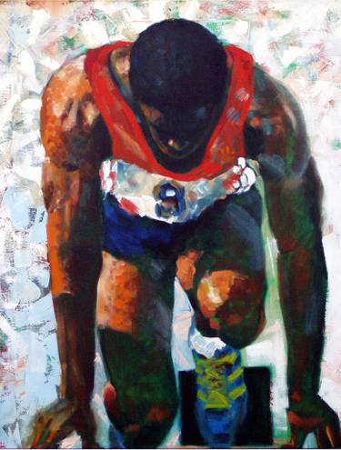 375x495 Track And Field Paintings For Sale Saatchi Art - Track And Field Painting