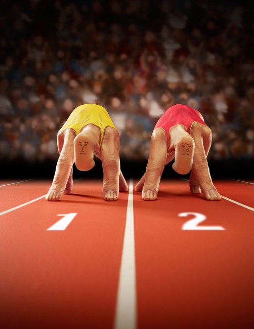 502x650 Unique Hand Paintings Produce Strange Optical Illusions - Track And Field Painting