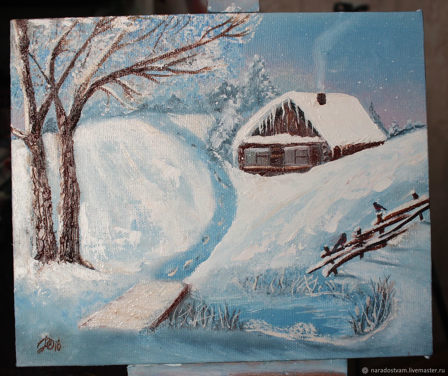 1500x1258 Oil Painting Snow Swept Path Track Shop Online On Livemaster - Track Painting