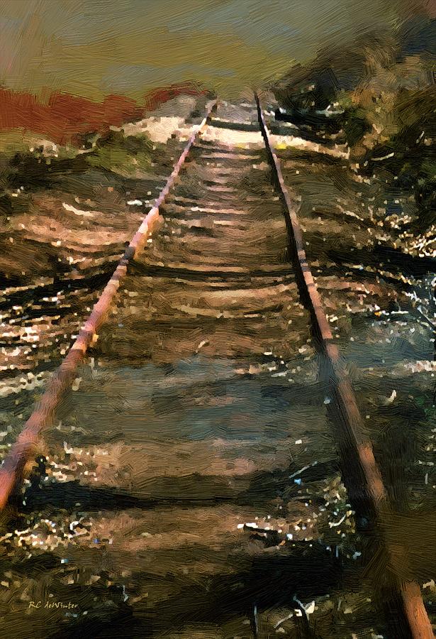 615x900 Train Track To Hell Painting By Rc Dewinter - Track Painting