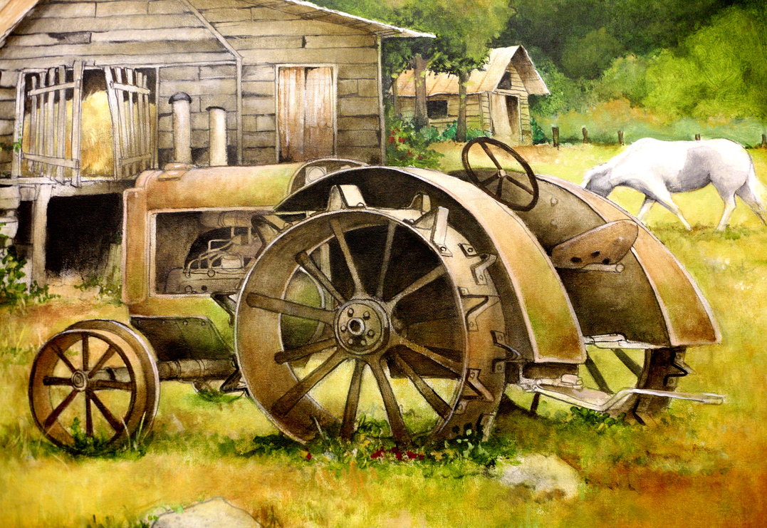 1077x741 Tractor Painting Details By Aliciamac - Tractor Painting