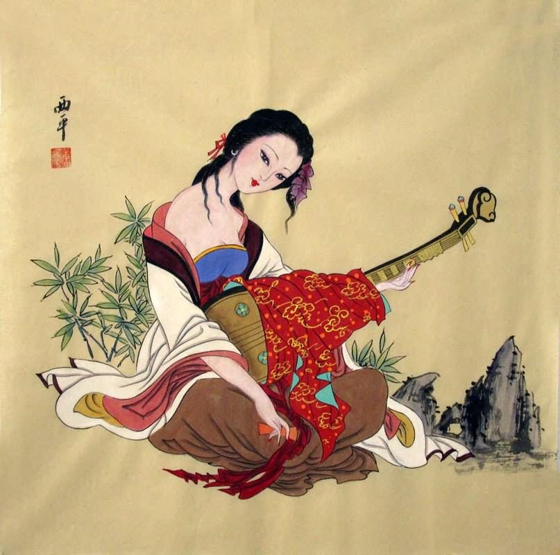 807x800 Chinese Beautiful Ladies Painting Traditional Chinese Painting - Traditional Chinese Girl Painting