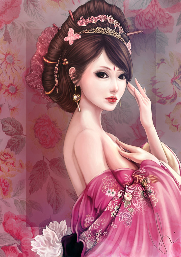 751x1063 Ancient Chinese Beauty By Shadowyingzhi - Traditional Chinese Girl Painting