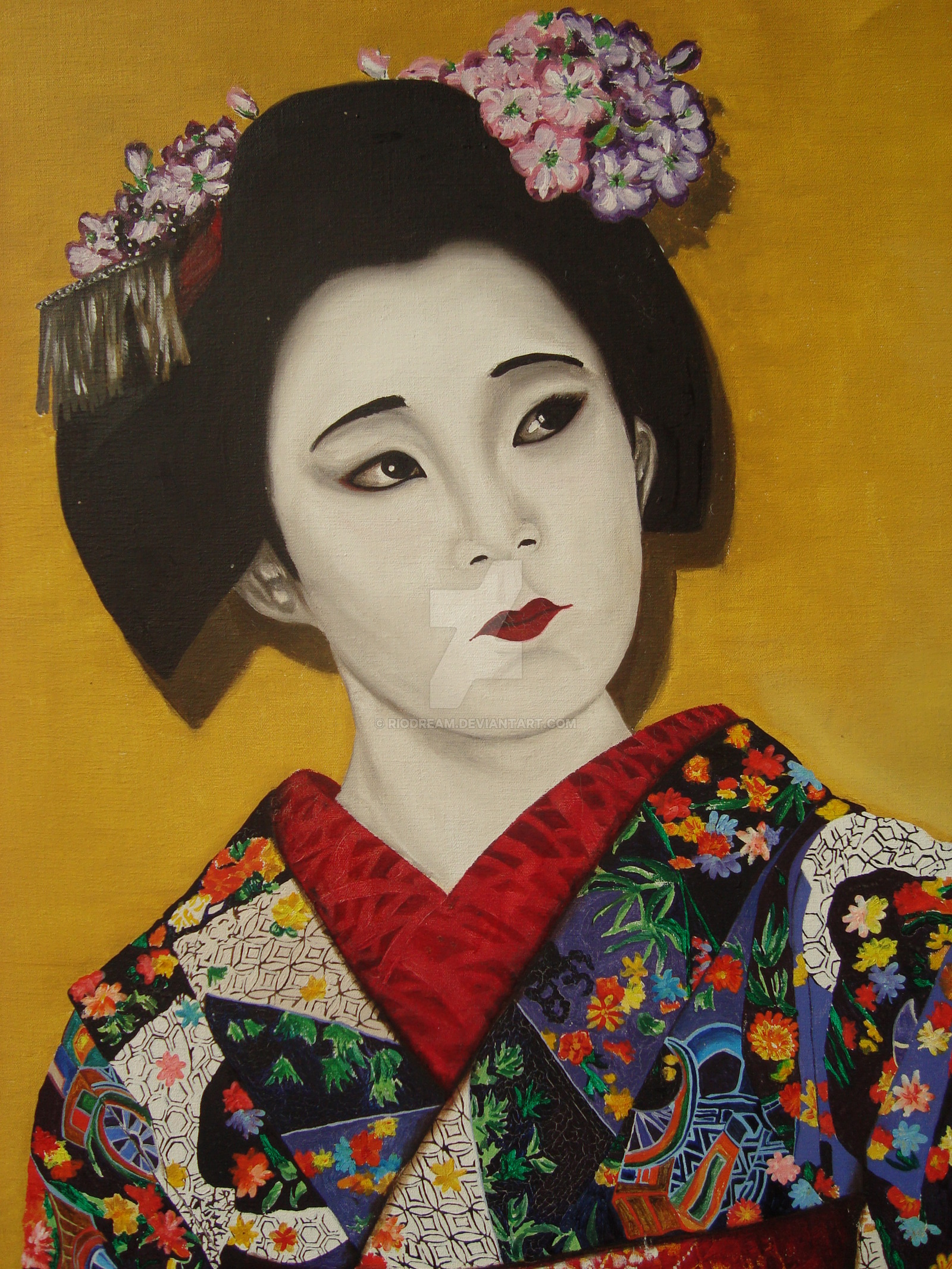 Traditional Geisha Painting at PaintingValley.com | Explore collection ...