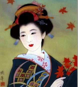313x350 Traditional Asian Art Geisha Traditional Japanese Art, Japanese - Traditional Geisha Painting