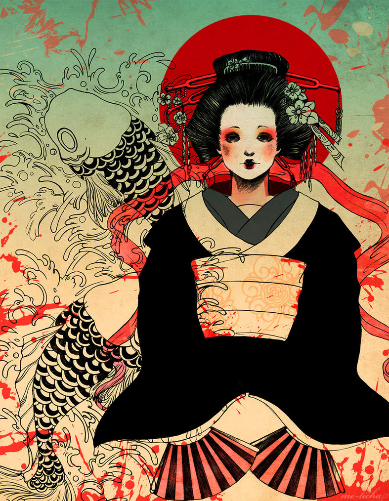 Traditional Geisha Painting at PaintingValley.com | Explore collection ...