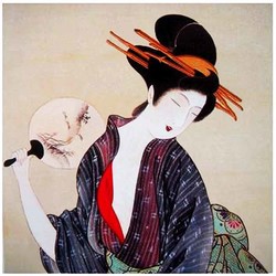 250x250 Japanese Geisha Paintings - Traditional Japanese Geisha Painting