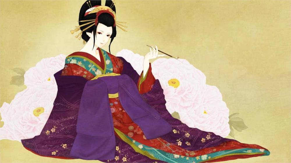 1000x563 Online Shop Japanese Art Geisha Background Flowers Art Mouthpiece - Traditional Japanese Geisha Painting
