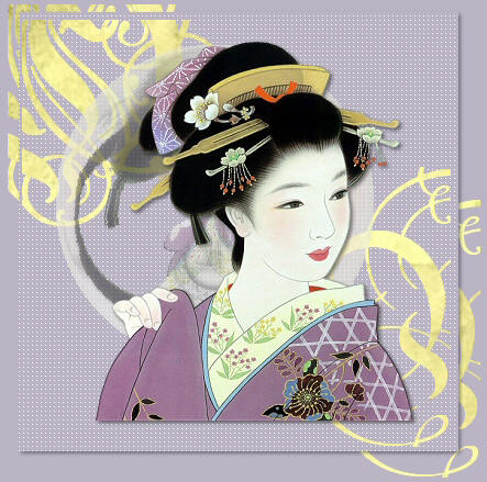 443x439 Hardtutamel Japanese Art Geisha - Traditional Japanese Geisha Painting