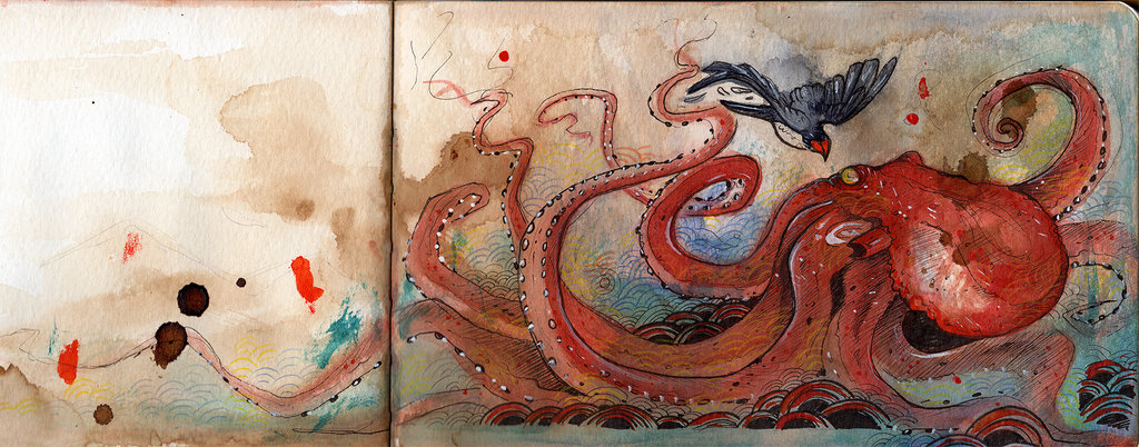 1024x402 Japanese Painting Amarna By Rubisfirenos - Traditional Japanese Painting