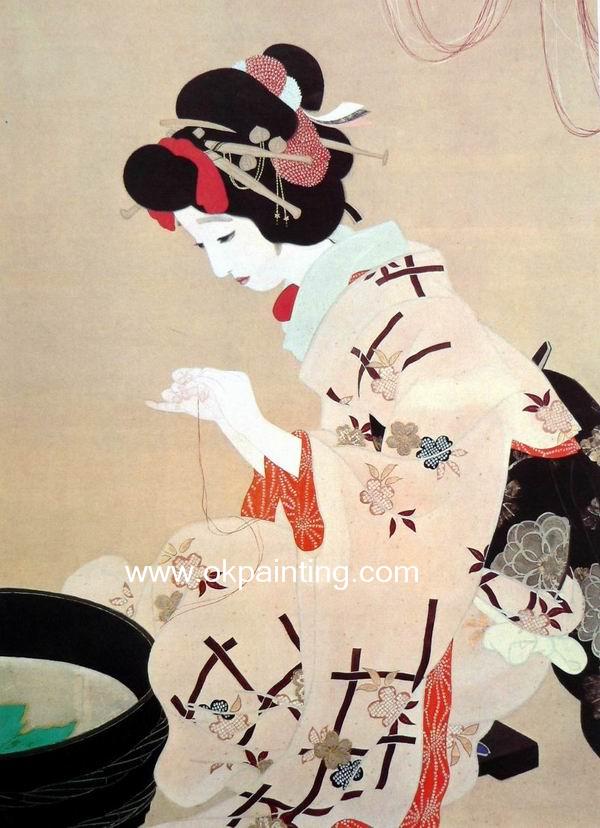 600x828 Japanese Paintings - Traditional Japanese Painting Geisha