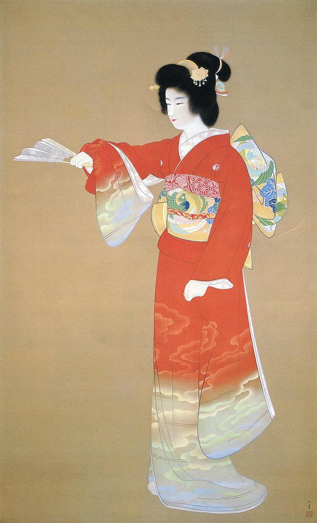 621x1024 Japanese Paintings - Traditional Japanese Woman Painting