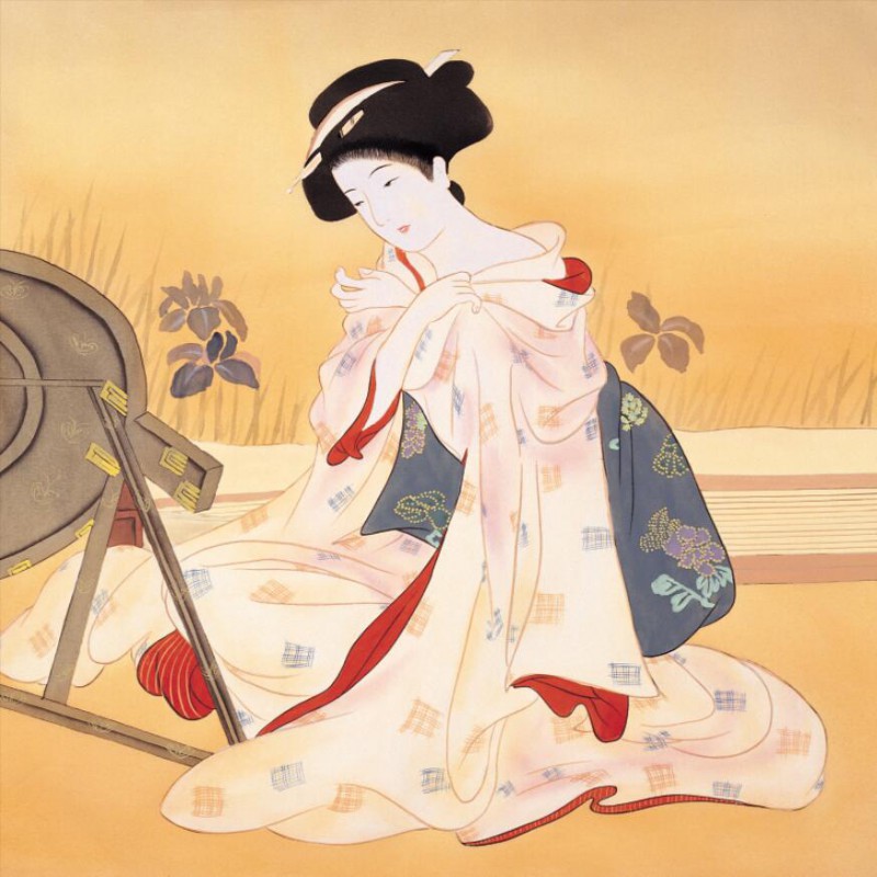 800x800 Japanese Woman,ukiyo E Painting 05 B Wholesale Canvas Art Poster - Traditional Japanese Woman Painting
