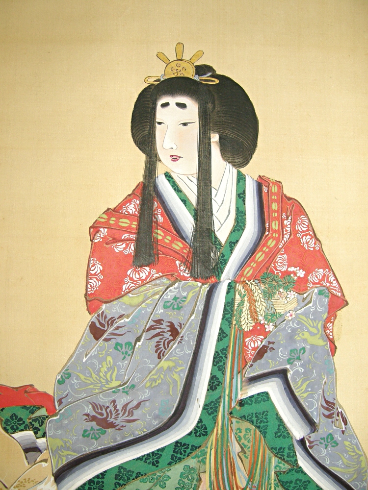 750x1000 Ss 20054 [ Japanese Ancient Court Lady ] Vintage Genre Painting - Traditional Japanese Woman Painting