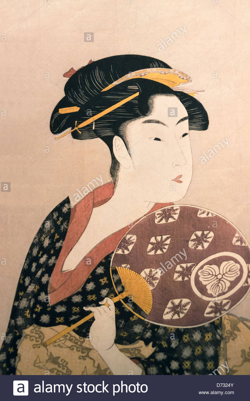 866x1390 Ukiyo E Wood Block Prints Depicting Traditional Japanese Lady - Traditional Japanese Woman Painting