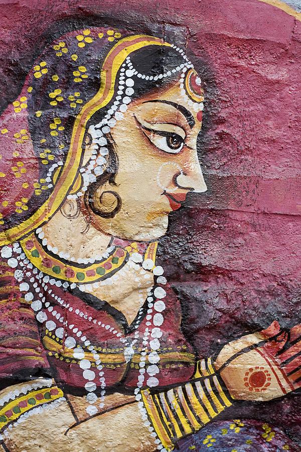 600x900 Traditional Painting On A Wall Jodhpur Photograph By David Duchemin - Traditional Painting