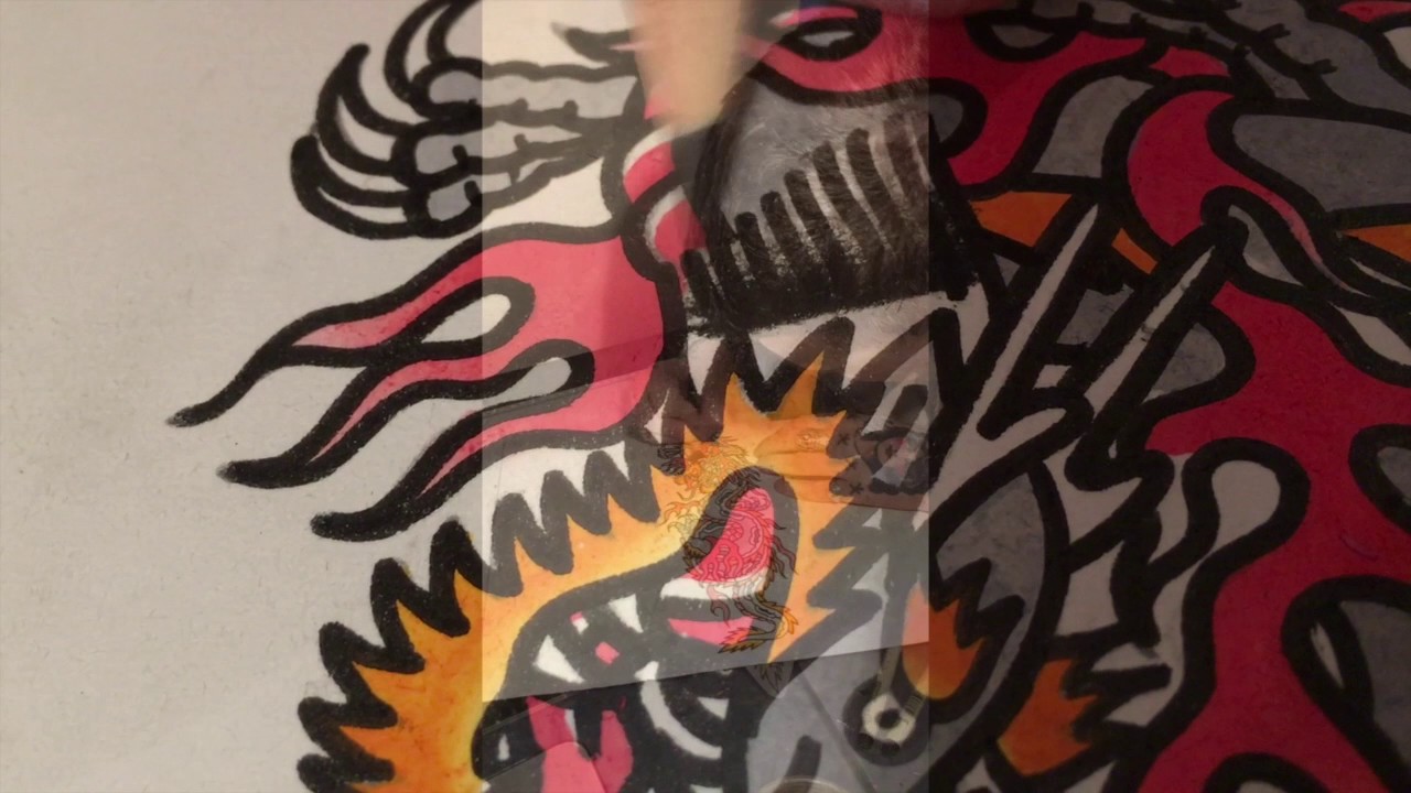 1280x720 Traditional Dragon Pit Shading Time Lapse Traditional Tattoo Art - Traditional Tattoo Painting