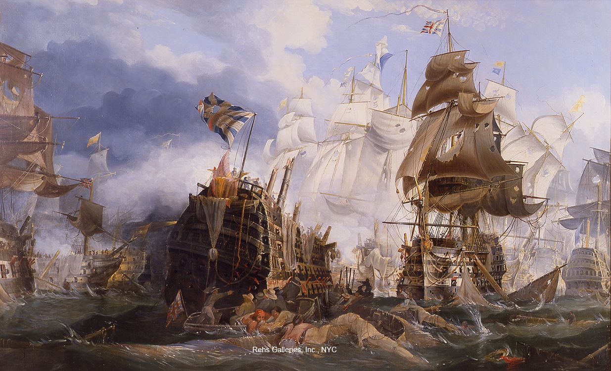 1235x750 Painting Of The Day (Sold Archives) William Stuart's A Tribute - Trafalgar Painting