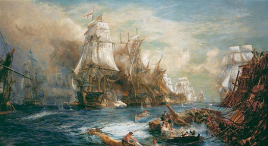 525x287 The Battle Of Trafalgar 2.30 Pm - Trafalgar Painting