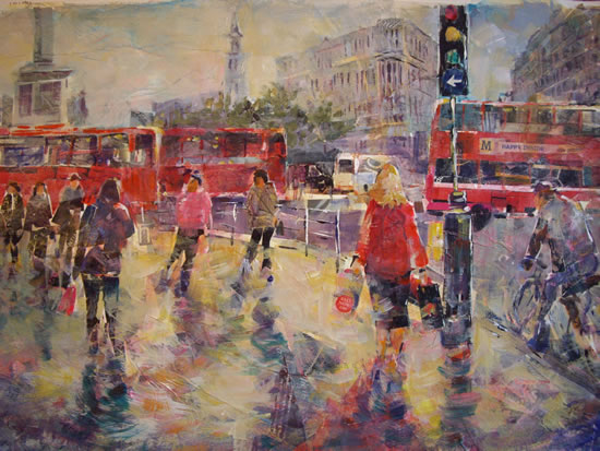 550x413 London Trafalgar Square Painting - Trafalgar Square Painting