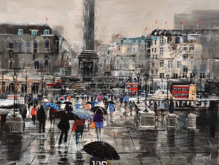 730x551 This Artist's Work Is Different To Other Paintings Of London'S - Trafalgar Square Painting