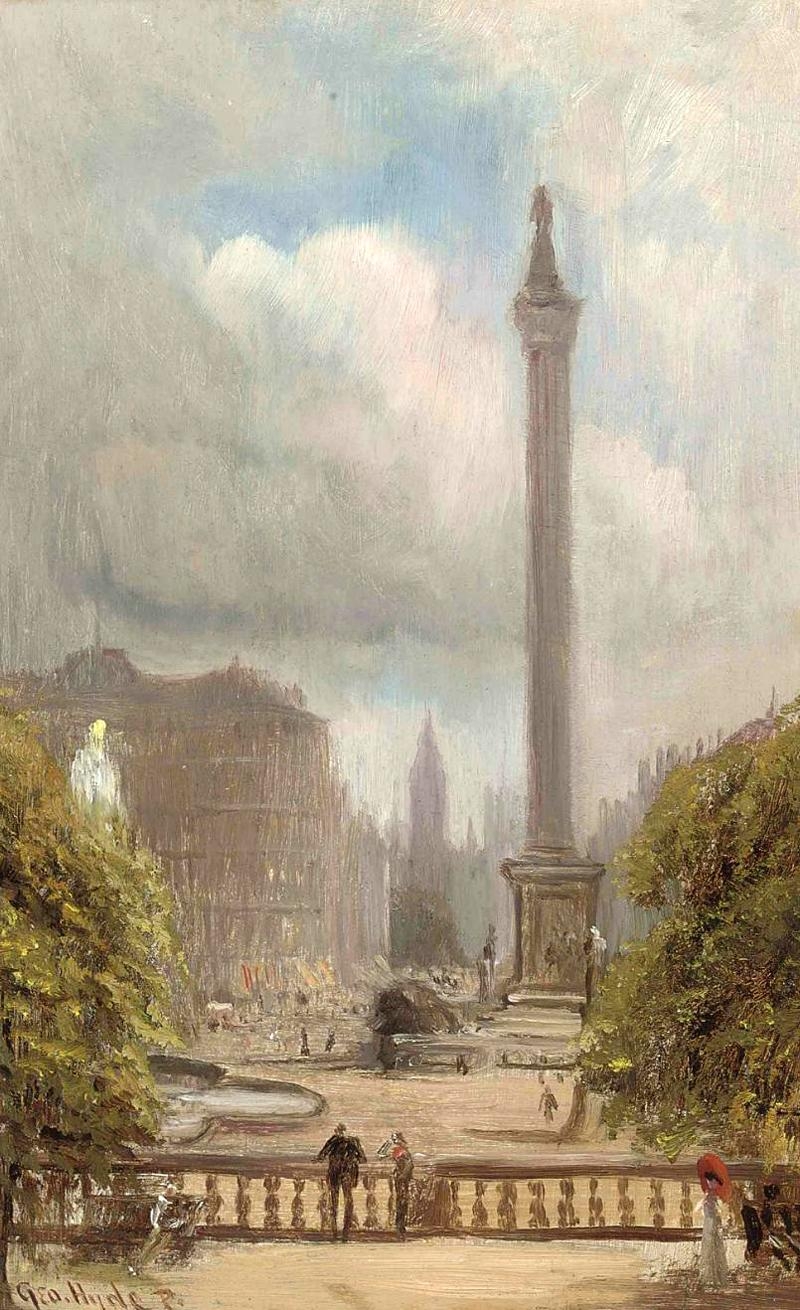 800x1310 Trafalgar Square Painting George Hyde Pownall Oil Paintings - Trafalgar Square Painting