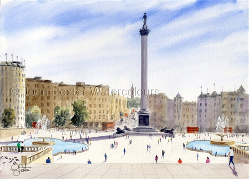 500x360 Trafalgar Square Painting. - Trafalgar Square Painting