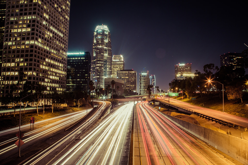 1024x683 Los Angeles Traffic Light Painting Richard Schneider - Traffic Light Painting