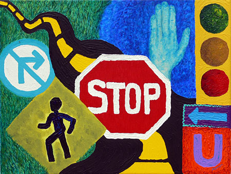 450x339 Traffic By Jill Caporlingua - Traffic Painting