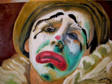 Tragic Clown Painting