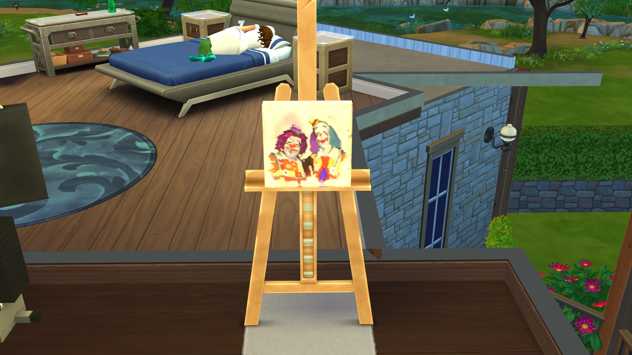 2560x1440 So The Sad Clown - Tragic Clown Painting