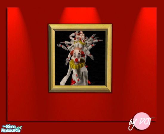 550x450 Tragic Clown Dot Clowning Around Mesh - Tragic Clown Painting