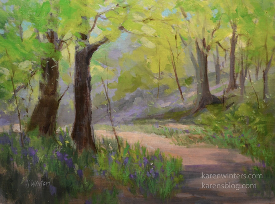 900x667 Oak Forest Trail, California Landscape, Tejon Ranch Painting By - Trail Painting