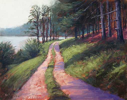 509x400 Pine Tree Trail 11x14 In. Oil On Canvas On Board - Trail Painting