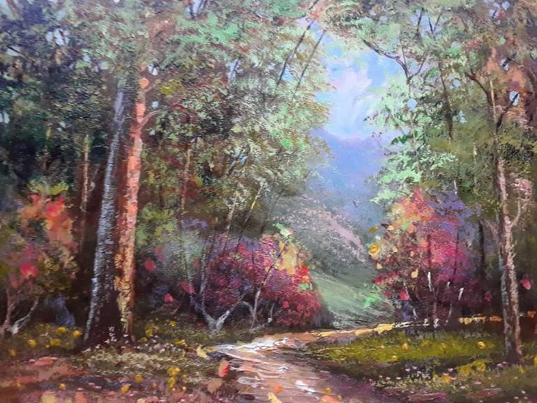 770x578 Saatchi Art Natures Trail Painting By Manuel Oquendo - Trail Painting