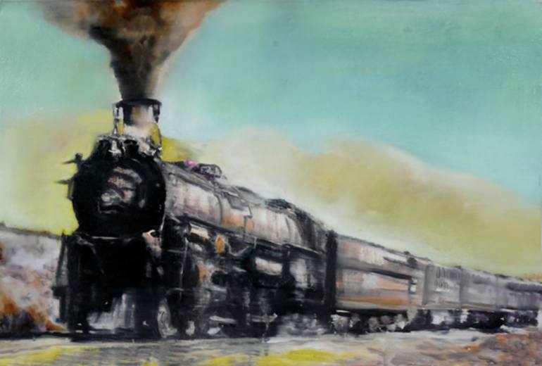 770x520 Saatchi Art Steam Train Painting By Marc Carniel - Train Painting
