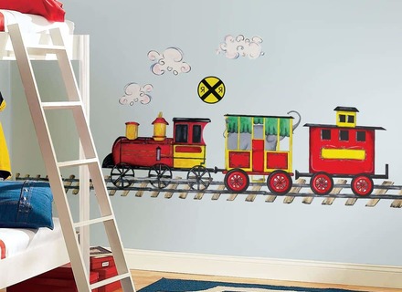 440x320 Kids Bedroom Wall Decor Boys Bedroom Train Wall Art Stickers - Train Painting For Kids