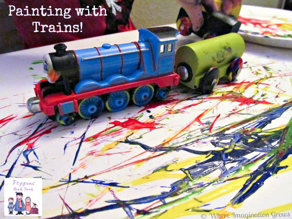 600x450 Painting With Trains! Simple Process Art For Kids - Train Painting For Kids