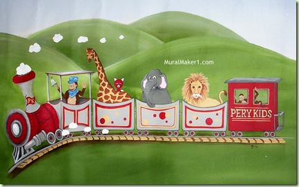 433x270 Choo Choo Train Wall Hanging - Train Painting For Kids