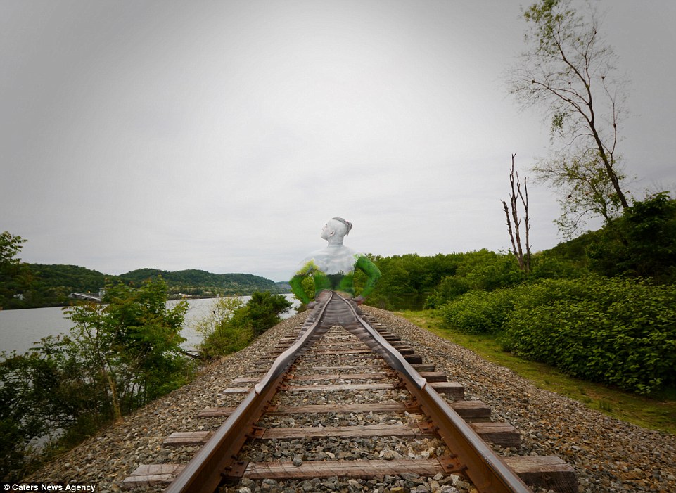 961x701 Natalie Fletcher Tours The U.s. Painting People In Every State - Train Track Painting