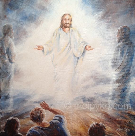 570x571 The Transfiguration Of Jesus Original Painting On Canvas - Transfiguration Of Jesus Painting