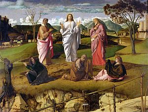 300x226 Transfiguration Of Christ (Bellini) - Transfiguration Of Jesus Painting