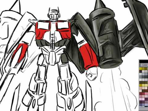 480x360 Jetfire Prime - Transformers Painting