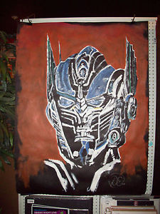 225x300 Optimus Prime Huge Original Painting Transformers Age - Transformers Painting