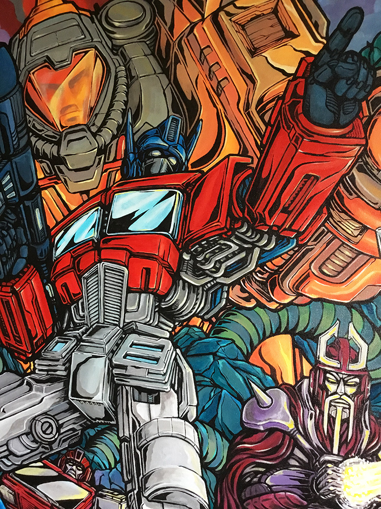750x1000 Various Commissioned Projects Paintings, Murals, Illustration - Transformers Painting