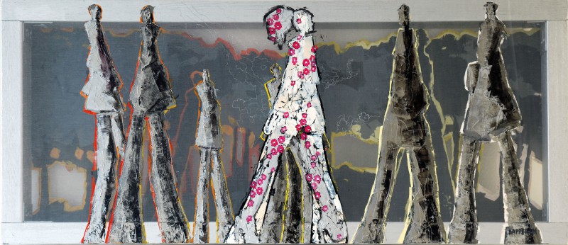 800x346 Walk In The Woods Transparent Painting By Hester Van Dapperen - Transparent Painting