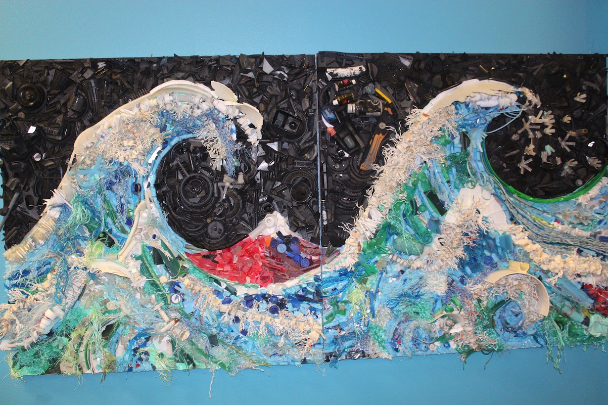 1229x819 Trash Into Art - Trash Painting