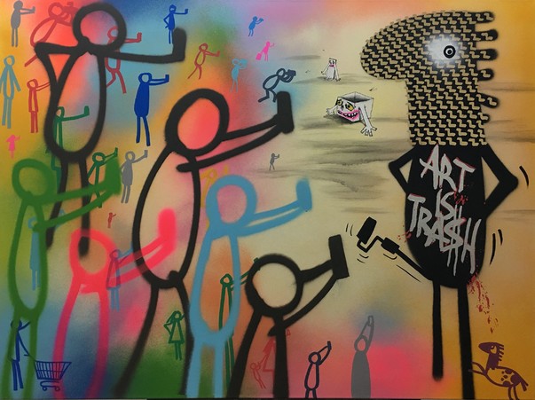 603x451 Art Is Trash Silver By Art Is Trash, 2017 Painting Artsper - Trash Painting