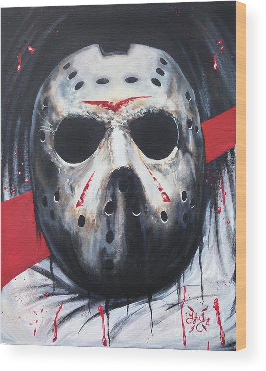 531x740 Trash Polka Jason V2.0 Wood Print By Tyler Haddox - Trash Polka Painting