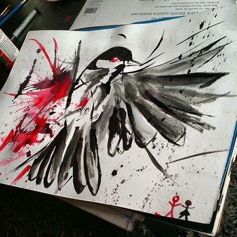 480x480 Freehand, Realistic Trash, White Trash Polka, Tattoos N Art By - Trash Polka Painting